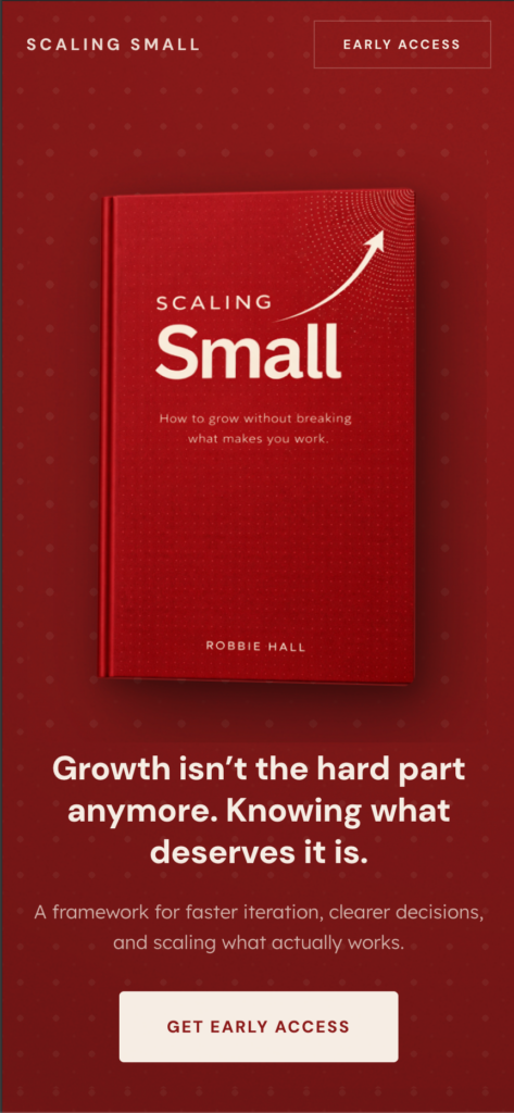 Book Launch Site & Brand Identity — mobile